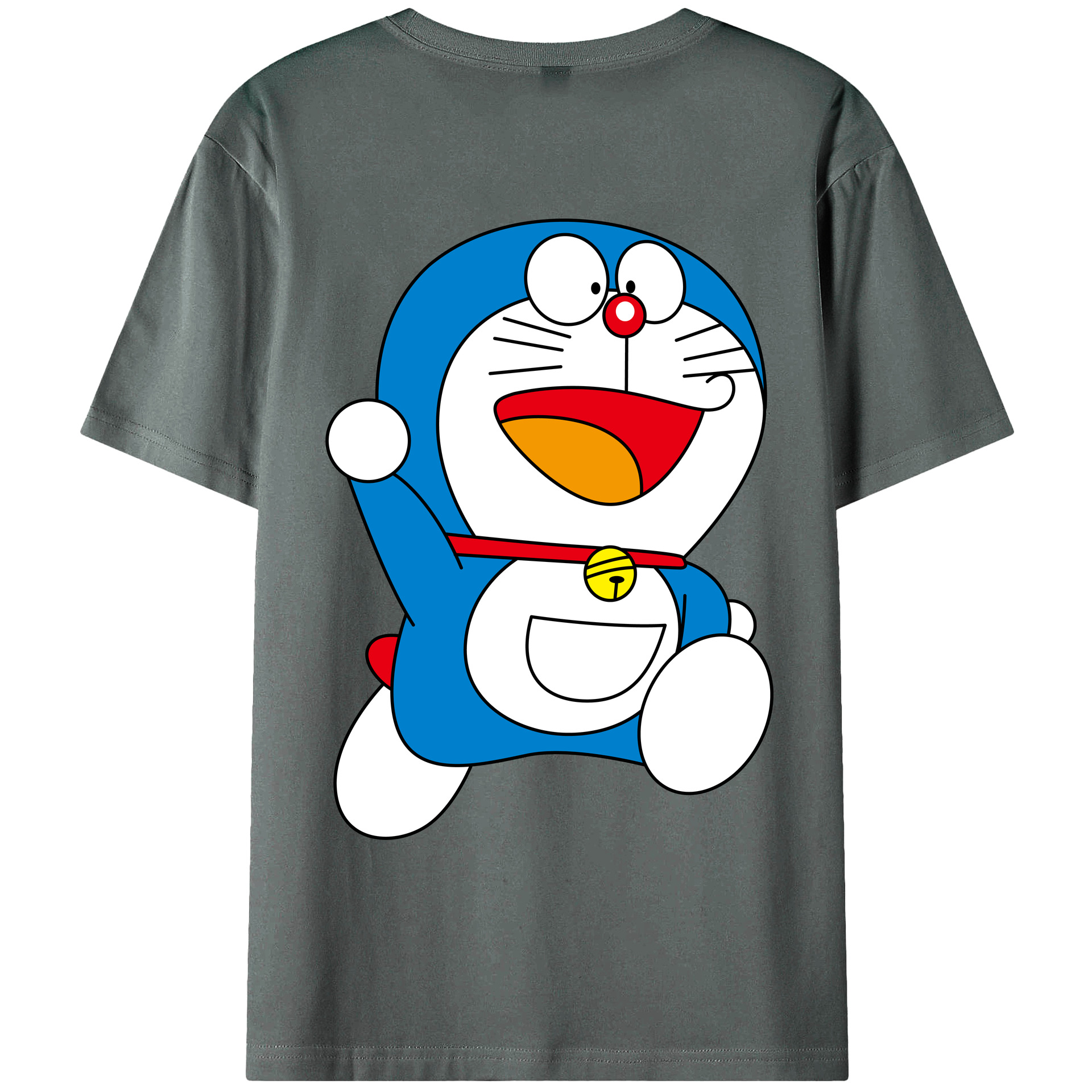（画像用） ドラえもん Doraemon 綿100％ メンズ半袖Tシャツ（バックプリント） 通気性